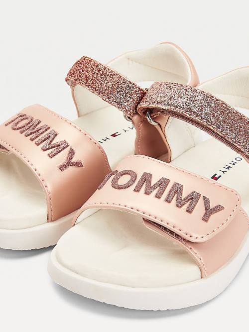 Sandały Tommy Hilfiger Glitter Dziewczynka Różowe | TH243UOQ