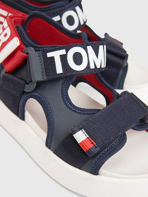 Sandały Tommy Hilfiger Logo Paskiem Chłopięce Niebieskie | TH935EUJ