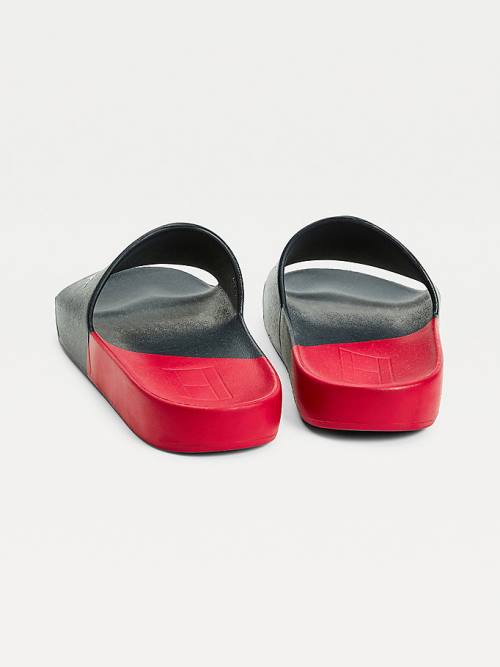 Sandały Tommy Hilfiger Sportowe Colour-Blocked Pool Slides Męskie Niebieskie | TH719NTE