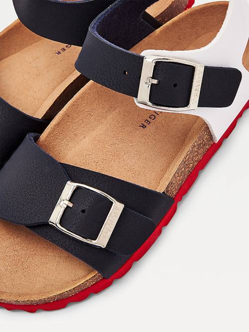 Sandały Tommy Hilfiger Square Klamry Paskiem Chłopięce Niebieskie | TH638VQD