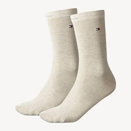 Skarpety Tommy Hilfiger 2-Pack Codzienne Damskie Beżowe | TH187BCE