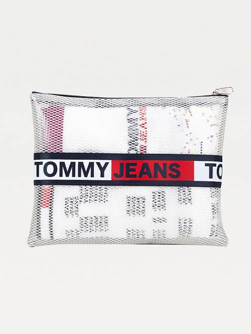 Skarpety Tommy Hilfiger 3-Pack Stretch Bawełniane Gift Box Męskie Białe | TH862ZBA