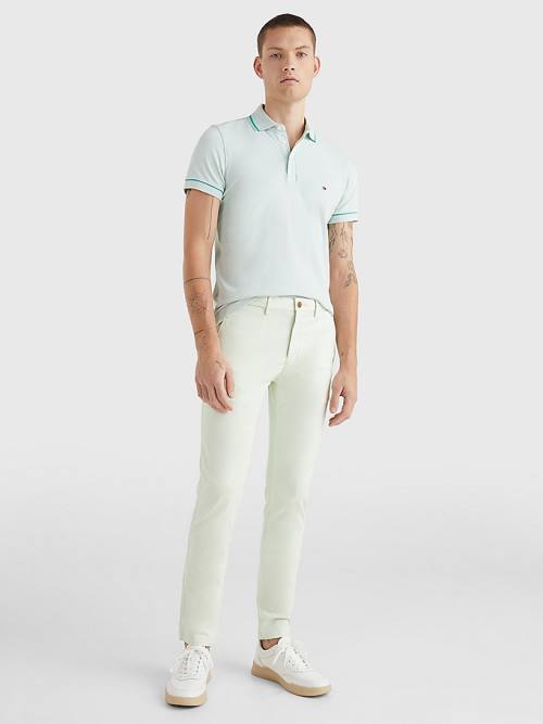 Spodnie Tommy Hilfiger 1985 Essential Bleecker Slim Fit Chinos Męskie Zielone | TH016IPS