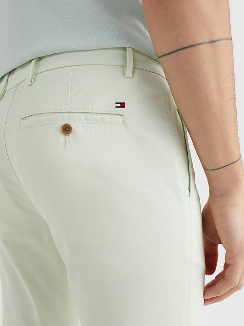 Spodnie Tommy Hilfiger 1985 Essential Bleecker Slim Fit Chinos Męskie Zielone | TH016IPS