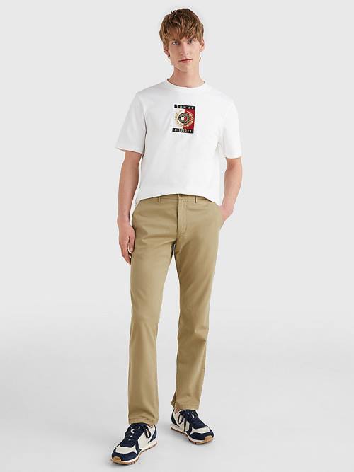 Spodnie Tommy Hilfiger 1985 Essential Straight Chinos Męskie Brązowe | TH450OHF