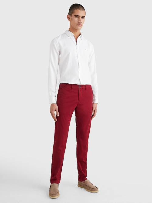 Spodnie Tommy Hilfiger 1985 Essential Straight Chinos Męskie Czerwone | TH587GUI