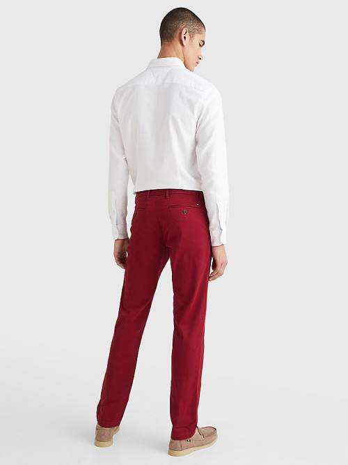 Spodnie Tommy Hilfiger 1985 Essential Straight Chinos Męskie Czerwone | TH587GUI