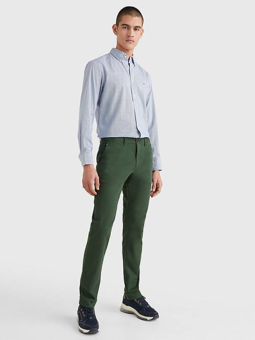 Spodnie Tommy Hilfiger 1985 Essential Straight Chinos Męskie Zielone | TH968DKA