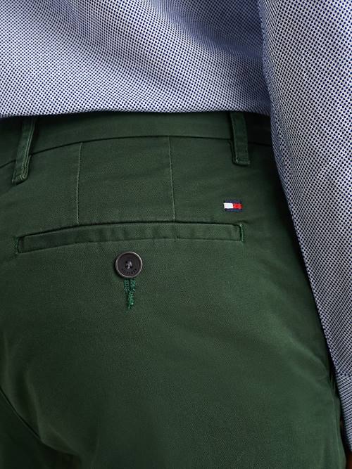 Spodnie Tommy Hilfiger 1985 Essential Straight Chinos Męskie Zielone | TH968DKA