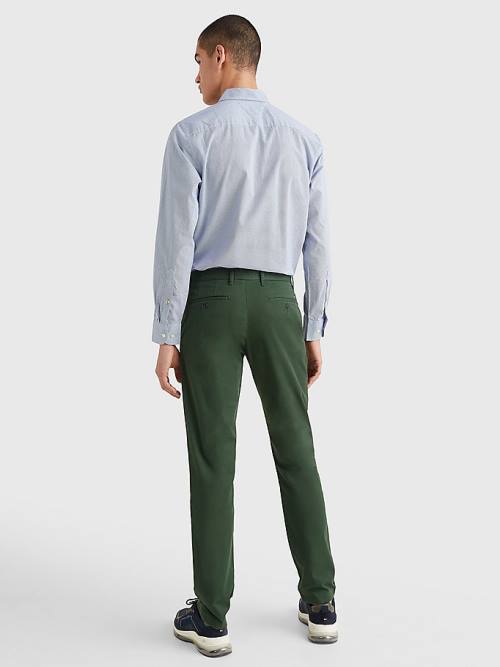 Spodnie Tommy Hilfiger 1985 Essential Straight Chinos Męskie Zielone | TH968DKA