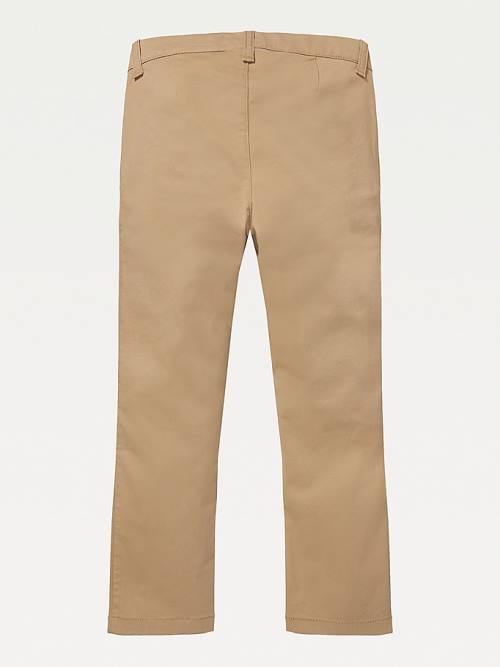 Spodnie Tommy Hilfiger Adaptive Seated Fit Stretch Chinos Chłopięce Khaki | TH143JHN