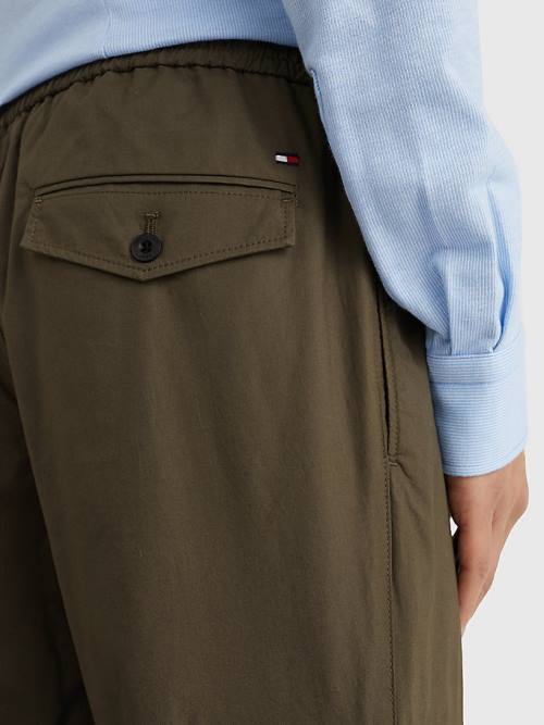 Spodnie Tommy Hilfiger Cargo Relaxed Fit Poplin Chinos Męskie Khaki | TH602CMO