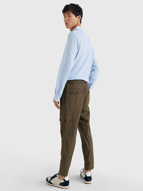 Spodnie Tommy Hilfiger Cargo Relaxed Fit Poplin Chinos Męskie Khaki | TH602CMO