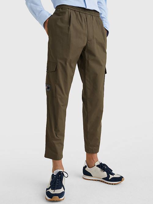 Spodnie Tommy Hilfiger Cargo Relaxed Fit Poplin Chinos Męskie Khaki | TH602CMO