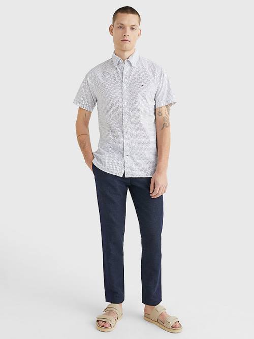 Spodnie Tommy Hilfiger Elevated Side Tape Tapered Męskie Niebieskie | TH395FZJ