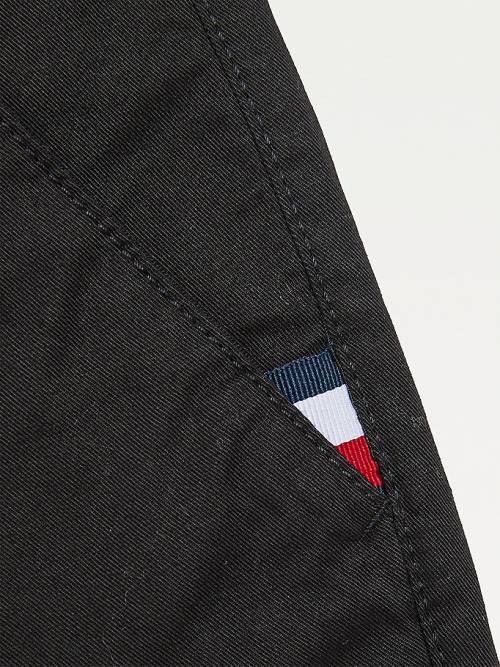 Spodnie Tommy Hilfiger Essential Slim Fit Chinos Chłopięce Czarne | TH139QAZ