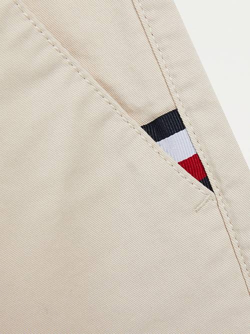 Spodnie Tommy Hilfiger Essential Slim Fit Chinos Chłopięce Beżowe | TH869YCQ