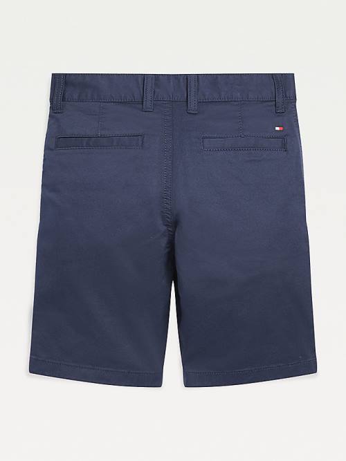 Spodnie Tommy Hilfiger Essential TH Flex Chino Shorts Chłopięce Niebieskie | TH746RIN