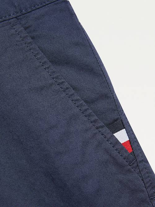 Spodnie Tommy Hilfiger Essential TH Flex Chino Shorts Chłopięce Niebieskie | TH746RIN