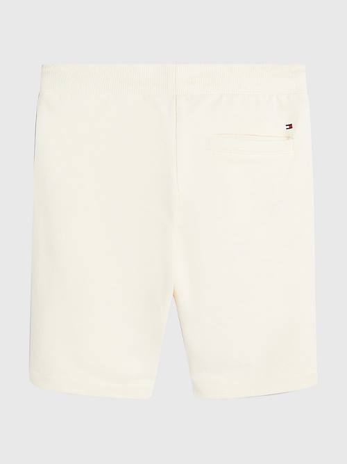 Spodnie Tommy Hilfiger Natural Earth Dye Sweat Shorts Chłopięce Białe | TH356XVA