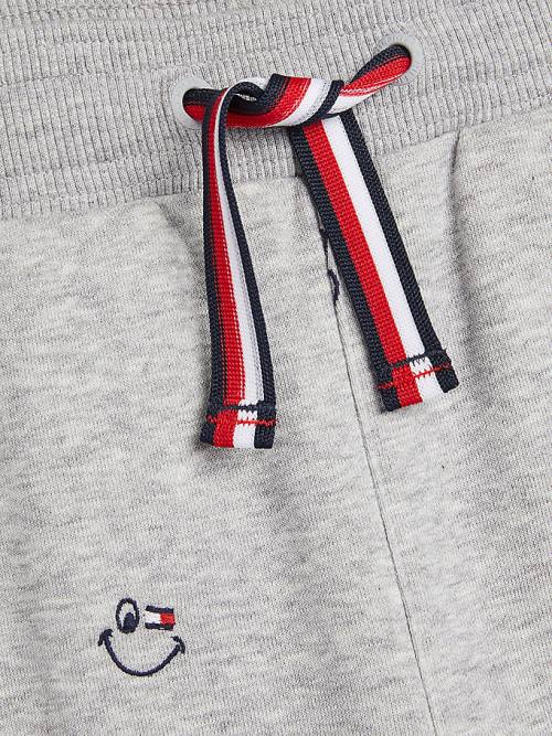 Spodnie Tommy Hilfiger Recycled Embroidery Joggers Dziewczynka Szare | TH321QVK