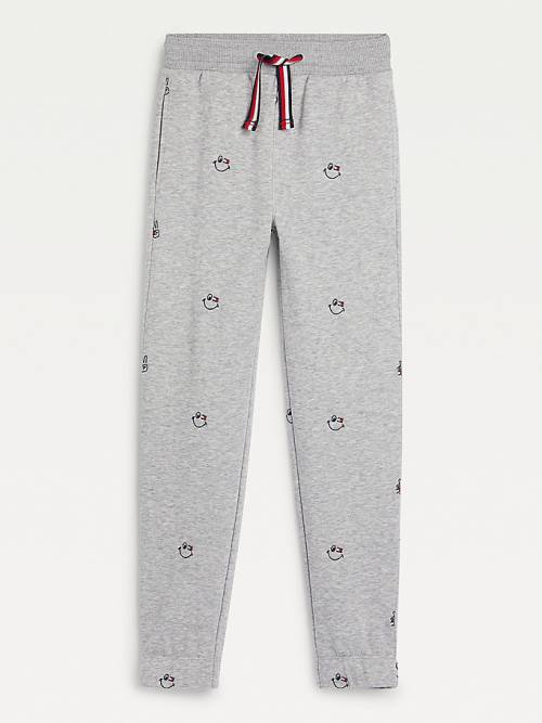 Spodnie Tommy Hilfiger Recycled Embroidery Joggers Dziewczynka Szare | TH321QVK