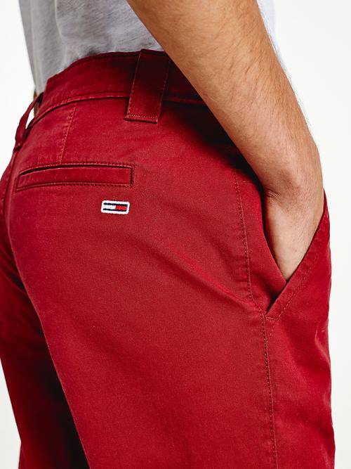 Spodnie Tommy Hilfiger Scanton Slim Fit Chinos Męskie Czerwone | TH380WOV