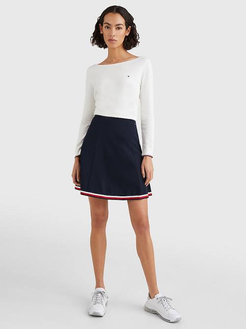 Spódnice Tommy Hilfiger Fit And Flare Damskie Niebieskie | TH459DRO