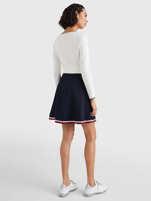 Spódnice Tommy Hilfiger Fit And Flare Damskie Niebieskie | TH459DRO