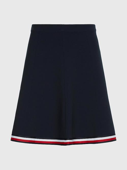 Spódnice Tommy Hilfiger Fit And Flare Damskie Niebieskie | TH459DRO