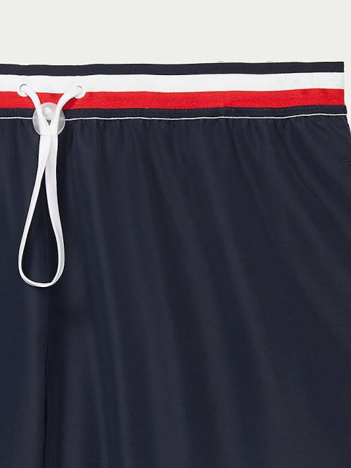 Stroje Kąpielowe Tommy Hilfiger Adaptive Signature Mid-Length Shorts Męskie Niebieskie | TH596NTS