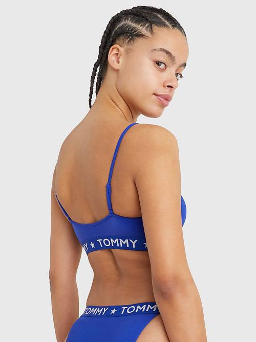 Stroje Kąpielowe Tommy Hilfiger Bikini Bralette Damskie Niebieskie | TH392CLH