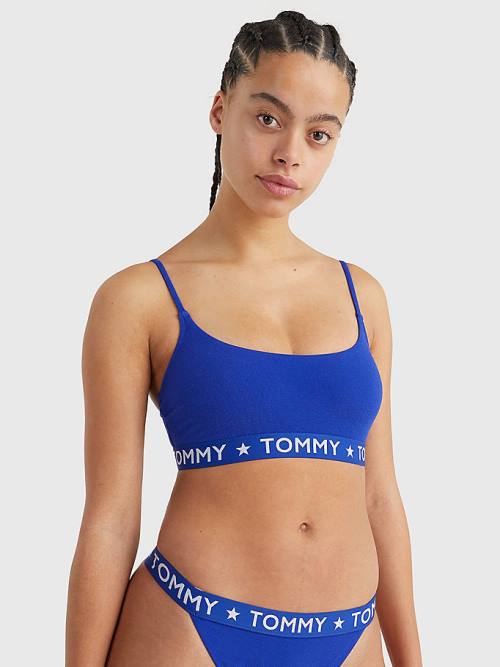 Stroje Kąpielowe Tommy Hilfiger Bikini Bralette Damskie Niebieskie | TH392CLH