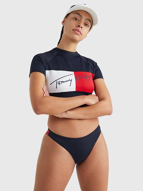 Stroje Kąpielowe Tommy Hilfiger Brazilian Bikini Bottoms Damskie Niebieskie | TH896BUX