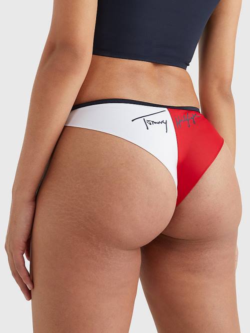 Stroje Kąpielowe Tommy Hilfiger Brazilian Bikini Bottoms Damskie Niebieskie | TH896BUX