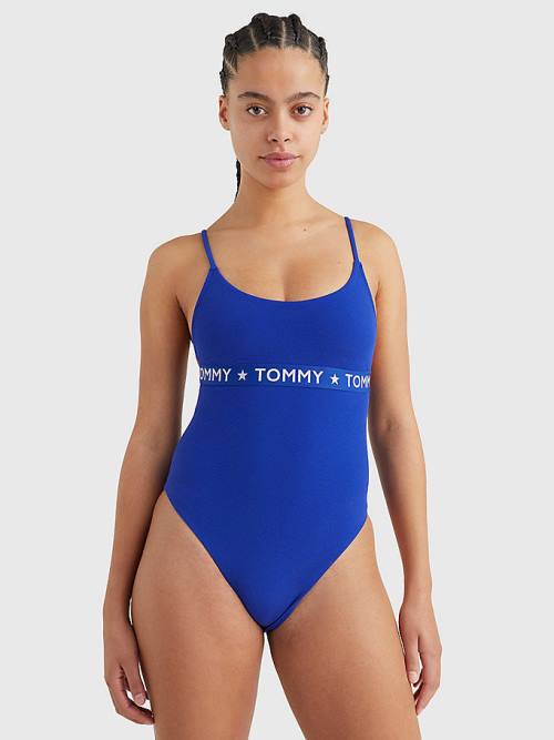 Stroje Kąpielowe Tommy Hilfiger Cheeky Fitsuit Damskie Niebieskie | TH263PEB