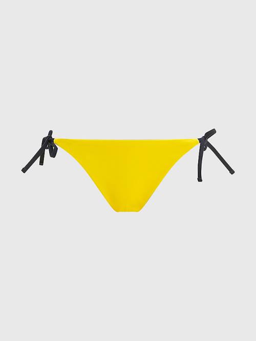 Stroje Kąpielowe Tommy Hilfiger Cheeky Side Tie Bikini Bottoms Damskie Żółte | TH785GOI