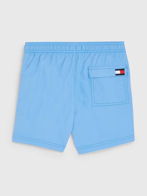 Stroje Kąpielowe Tommy Hilfiger Colour-Blocked Mid Length Shorts Chłopięce Niebieskie | TH018YRM