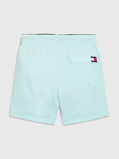 Stroje Kąpielowe Tommy Hilfiger Colour-Blocked Mid Length Shorts Chłopięce Niebieskie | TH145RYV