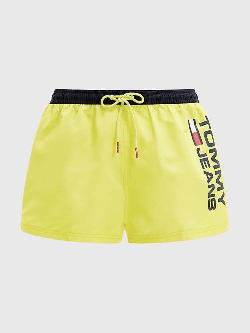 Stroje Kąpielowe Tommy Hilfiger Contrast Pocket Krótkie Length Shorts Męskie Żółte | TH769ACM