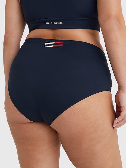 Stroje Kąpielowe Tommy Hilfiger Curve TH Flex Bikini Bottoms Damskie Niebieskie | TH829ICX