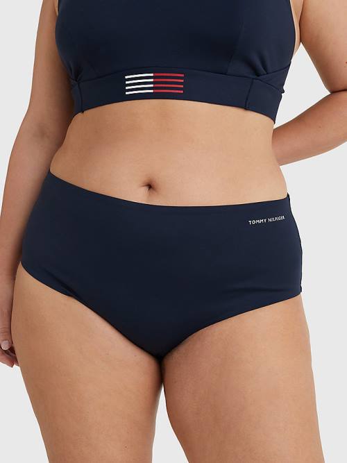 Stroje Kąpielowe Tommy Hilfiger Curve TH Flex Bikini Bottoms Damskie Niebieskie | TH829ICX