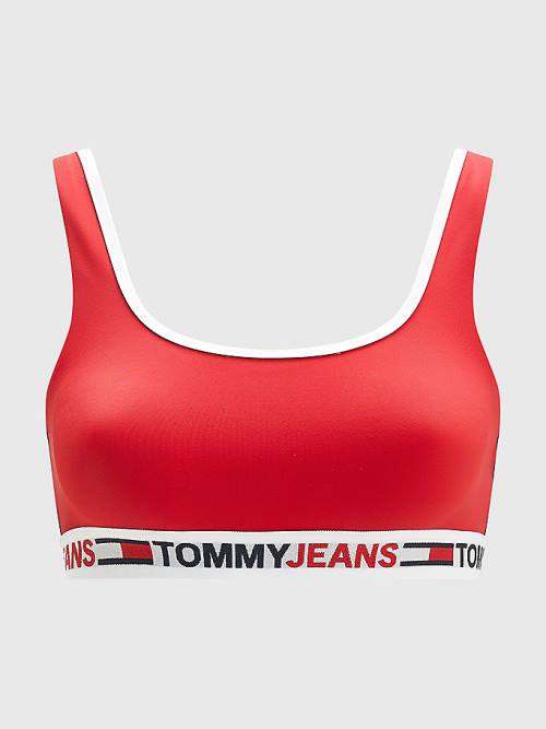 Stroje Kąpielowe Tommy Hilfiger Cutout Detail Bikini Bralette Damskie Czerwone | TH832NUP