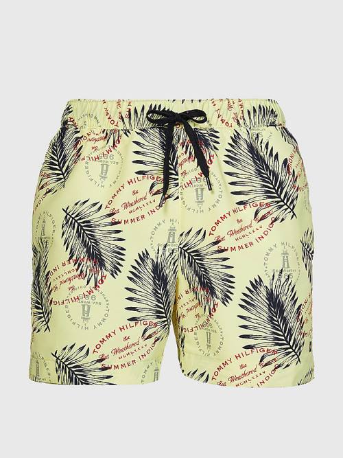 Stroje Kąpielowe Tommy Hilfiger Drawstring Mid Length Shorts Męskie Żółte | TH160ZDC