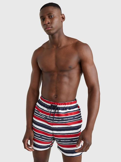 Stroje Kąpielowe Tommy Hilfiger Drawstring Mid Length Shorts Męskie Niebieskie | TH219YWX