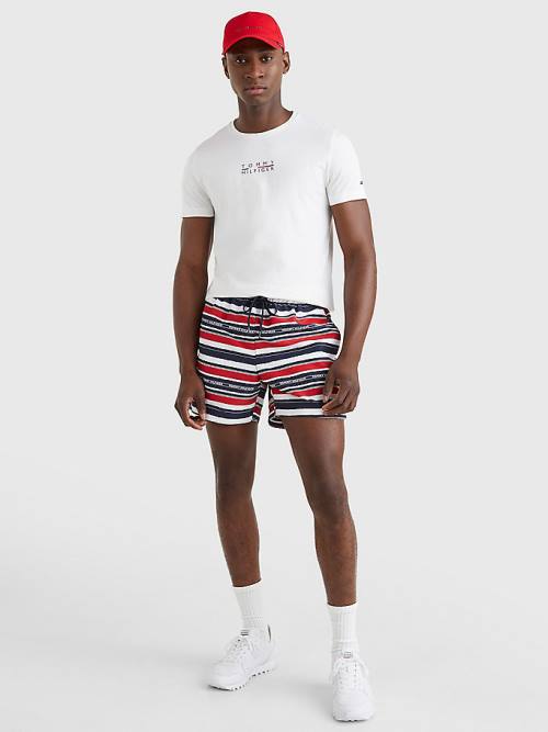 Stroje Kąpielowe Tommy Hilfiger Drawstring Mid Length Shorts Męskie Niebieskie | TH219YWX