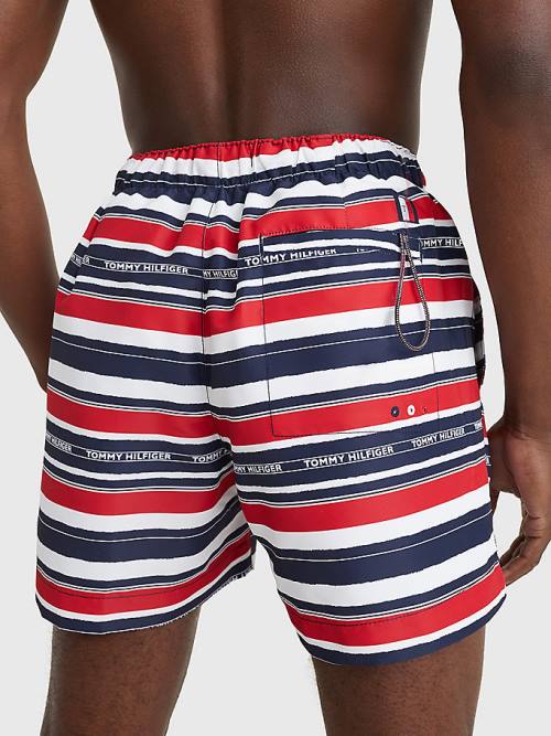 Stroje Kąpielowe Tommy Hilfiger Drawstring Mid Length Shorts Męskie Niebieskie | TH219YWX