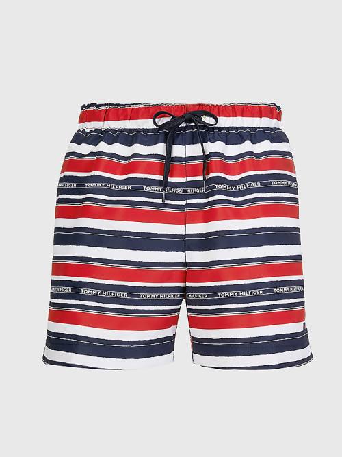 Stroje Kąpielowe Tommy Hilfiger Drawstring Mid Length Shorts Męskie Niebieskie | TH219YWX