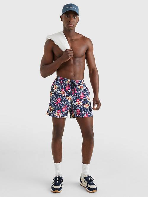 Stroje Kąpielowe Tommy Hilfiger Drawstring Mid Length Shorts Męskie Niebieskie | TH623KUQ