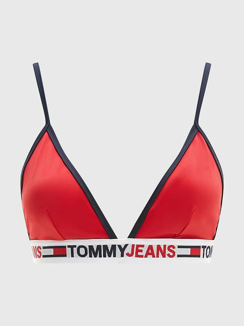 Stroje Kąpielowe Tommy Hilfiger Fixed Triangle Bikini Top Damskie Czerwone | TH604EYT